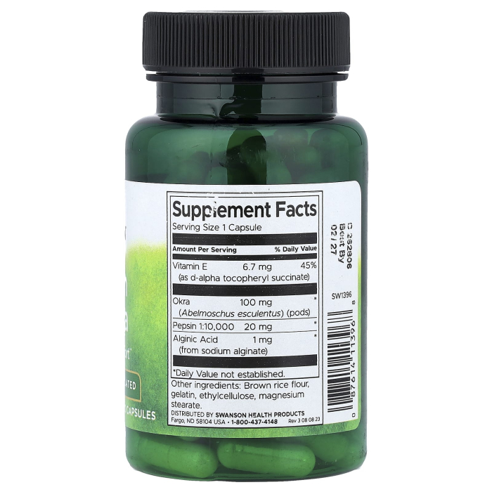 Pepsin & Okra, Swanson, 90 capsules SW1396 [2]