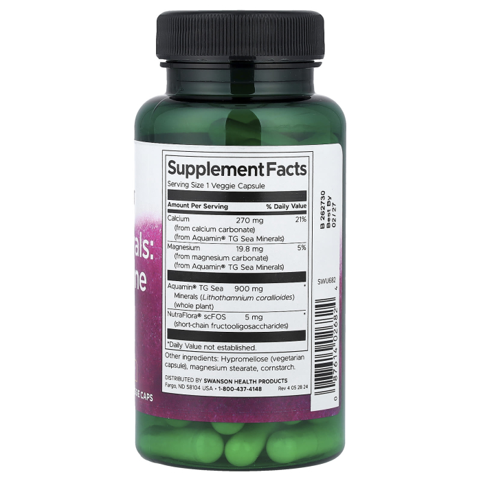 Sea Minerals, Red Marine Algae, Swanson, 60 capsules SWU682 [2]