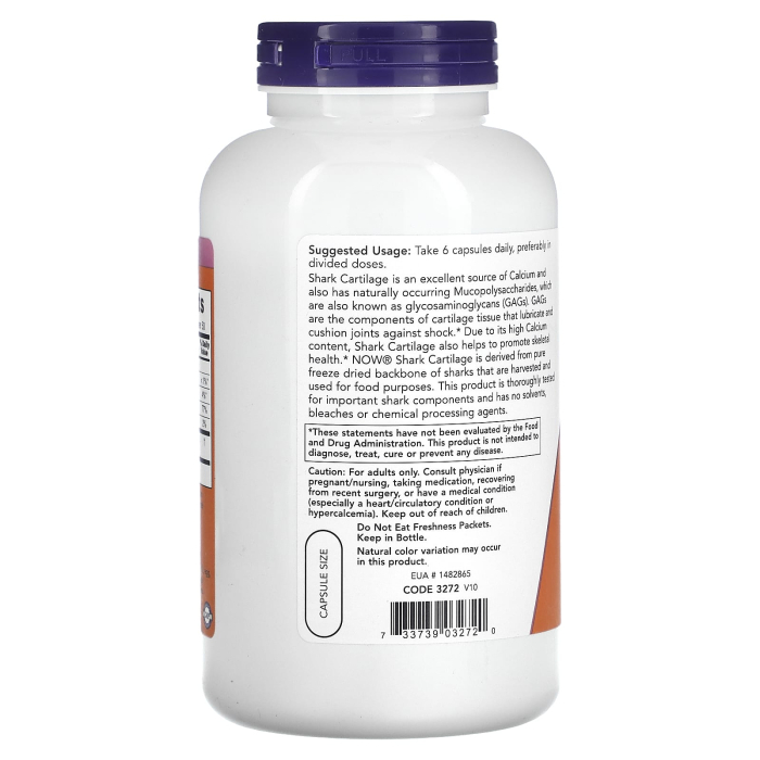 Shark Cartilage (Cartilaj de rechin), 750 mg, Now Foods, 300 capsule [3]