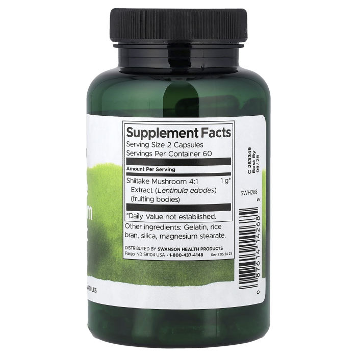 Shiitake Mushroom Extract, 500 mg, Swanson, 120 capsule SWH268 [2]