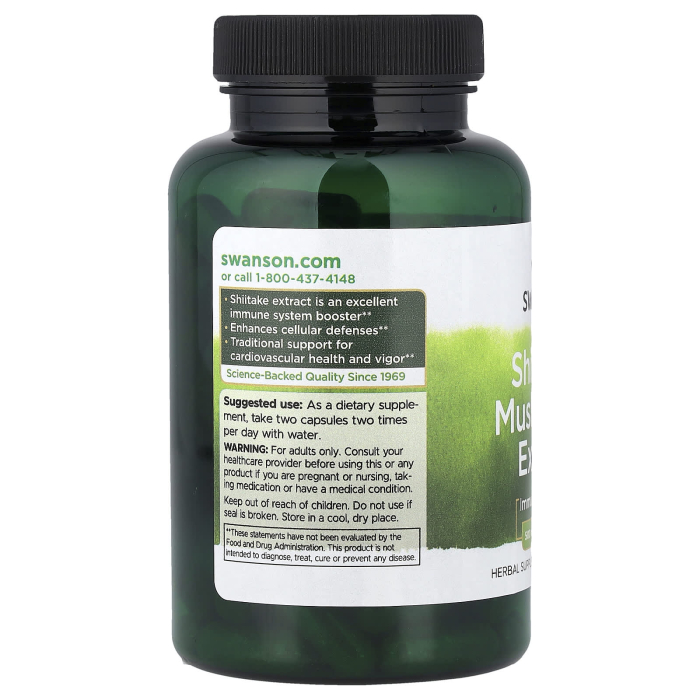 Shiitake Mushroom Extract, 500 mg, Swanson, 120 capsule SWH268 [3]