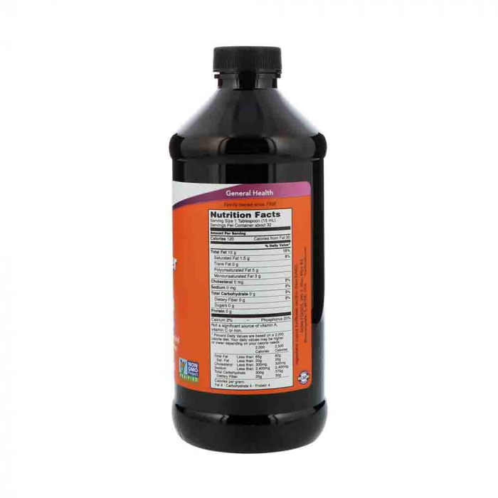 Sunflower Lecithin Liquid (Lecitina din Floarea Soarelui) Now Foods, 473 ml