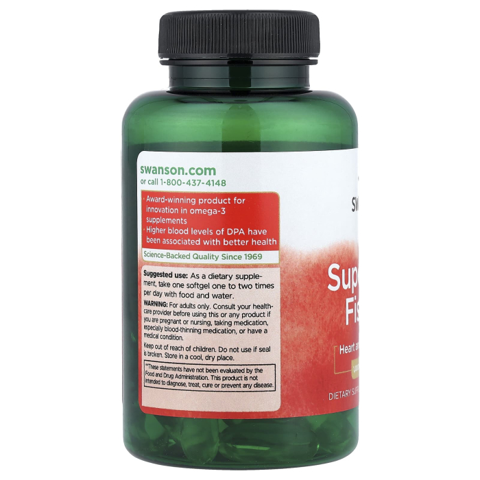 Super DPA Fish Oil, 1000 mg, Swanson, 60 softgels SWE064 [3]