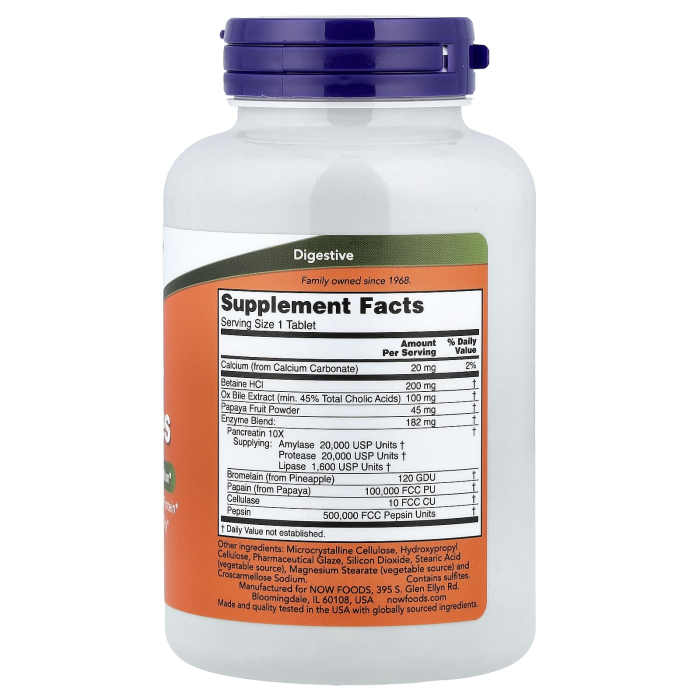 Super Enzymes (Enzime Digestive cu Spectru Larg), Now Foods, 180 tablete [2]