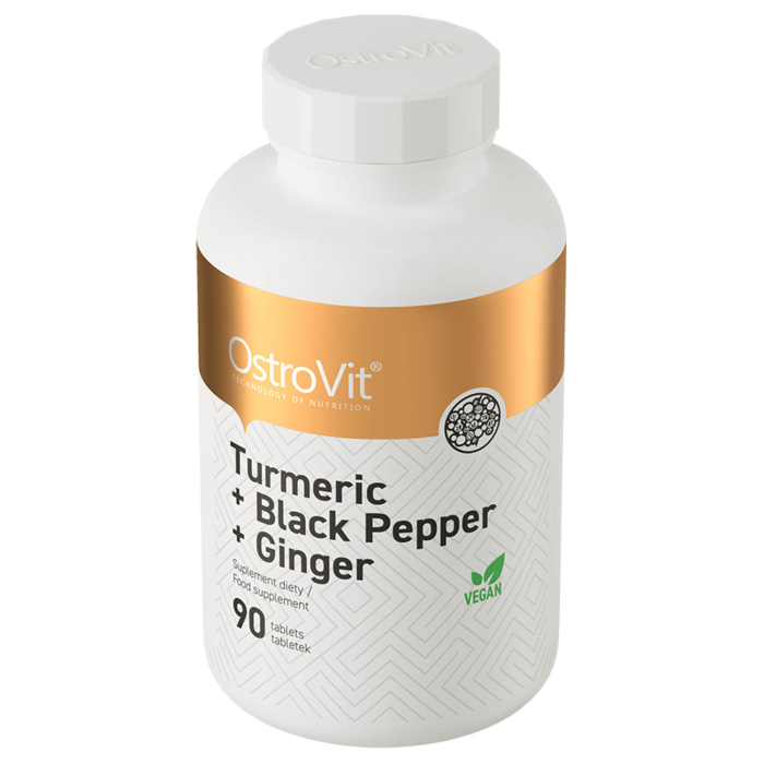 Turmeric + Black Pepper + Ginger, Ostrovit, 90 tablete [2]