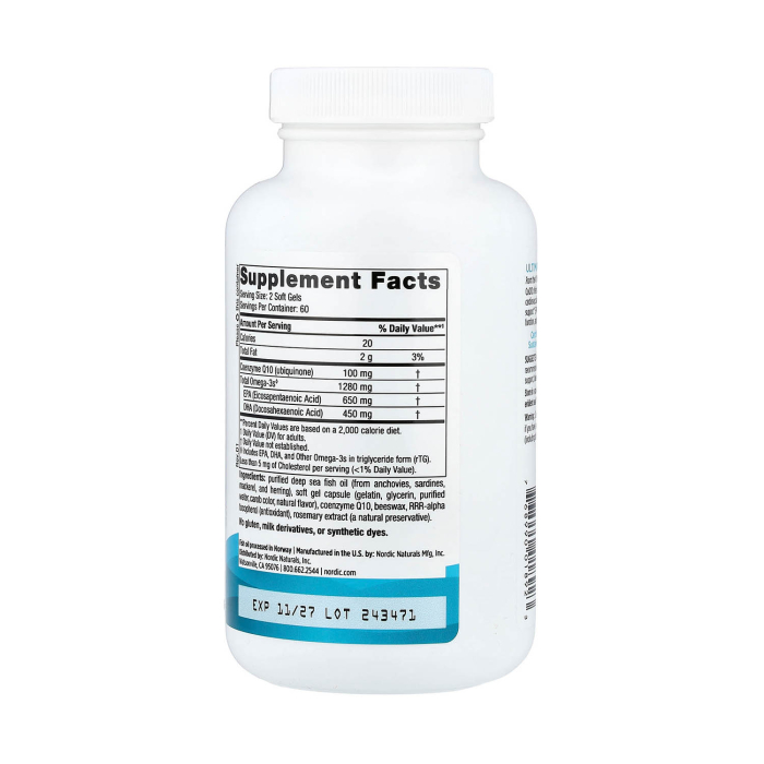 Ultimate Omega® + CoQ10, Nordic Naturals, 120 softgels [4]