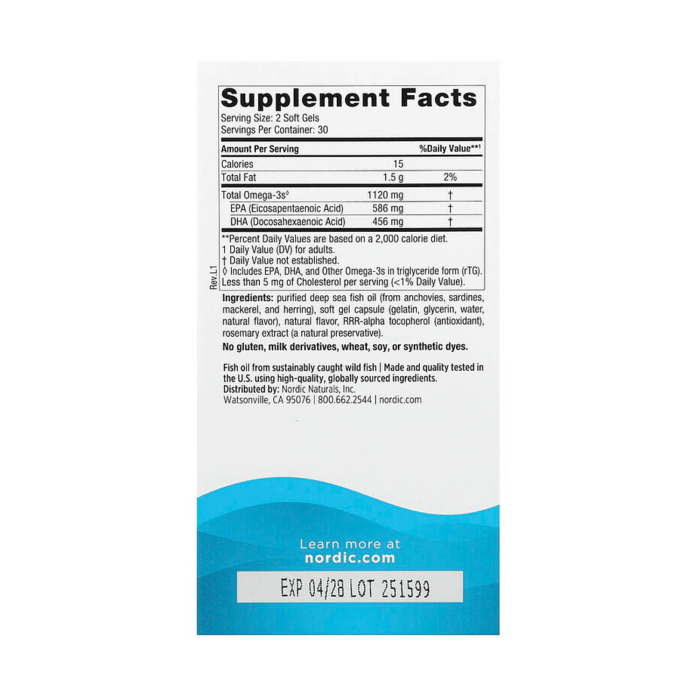 Ultimate Omega® Minis, 1120 mg, Nordic Naturals, 60 Mini Softgels [2]