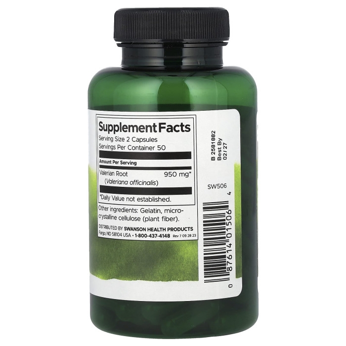 Valerian Root, 475 mg, Swanson, 100 capsule SW506 [2]