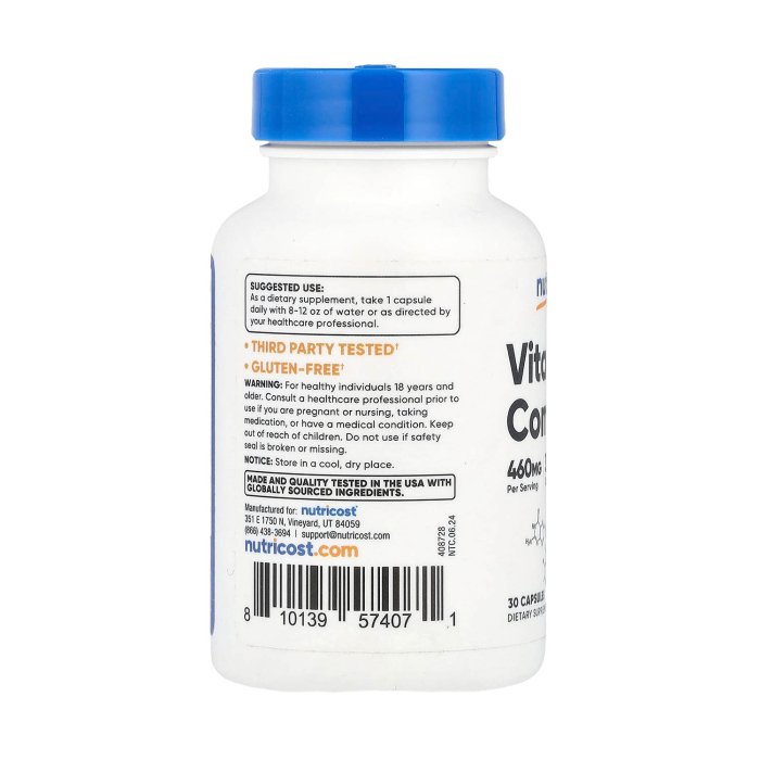 Vitamin B Complex, Nutricost, 30 capsule [3]