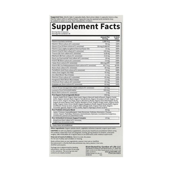 Vitamin Code®, 50 & Wiser Men, Whole Food Multivitamin, Garden of Life, 120 capsules [2]