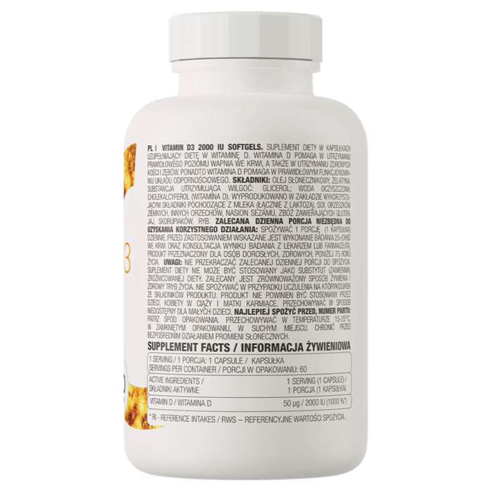 Vitamin D3, 2000 IU, OstroVit, 60 softgels [2]
