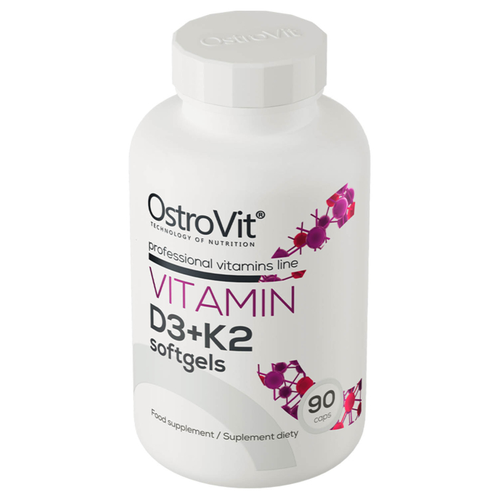 Vitamin D3 + K2 Softgels, 2000 IU / 100 mcg, OstroVit, 90 softgels [2]