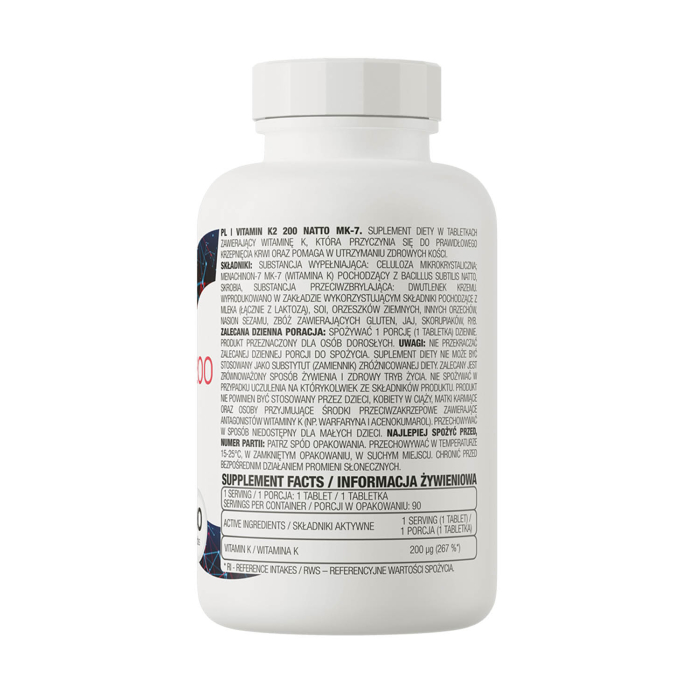 Vitamin K2 200 Natto MK-7,  OstroVit, 90 tablete [2]