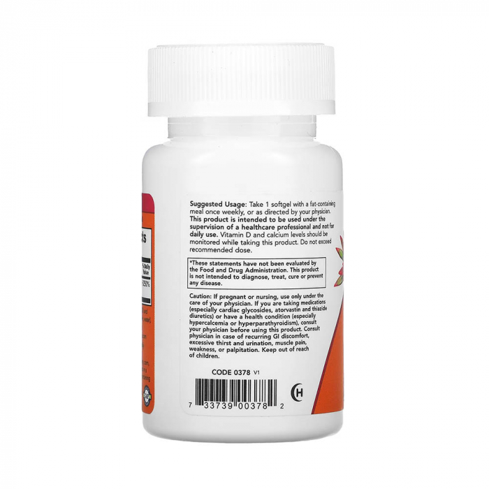 Vitamina D3, 50.000 IU, Now Foods, 50 softgels [3]