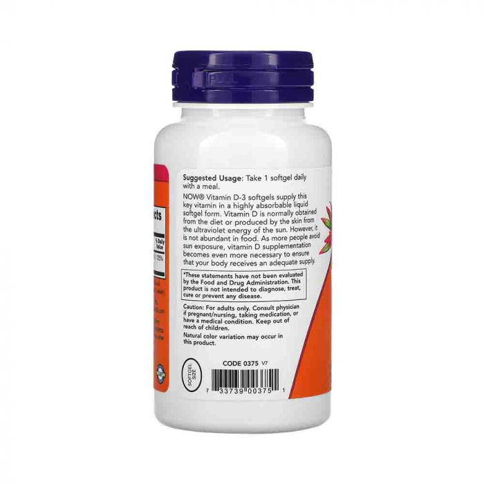 Vitamina D3, 1000 IU, Now Foods, 360 softgels [2]