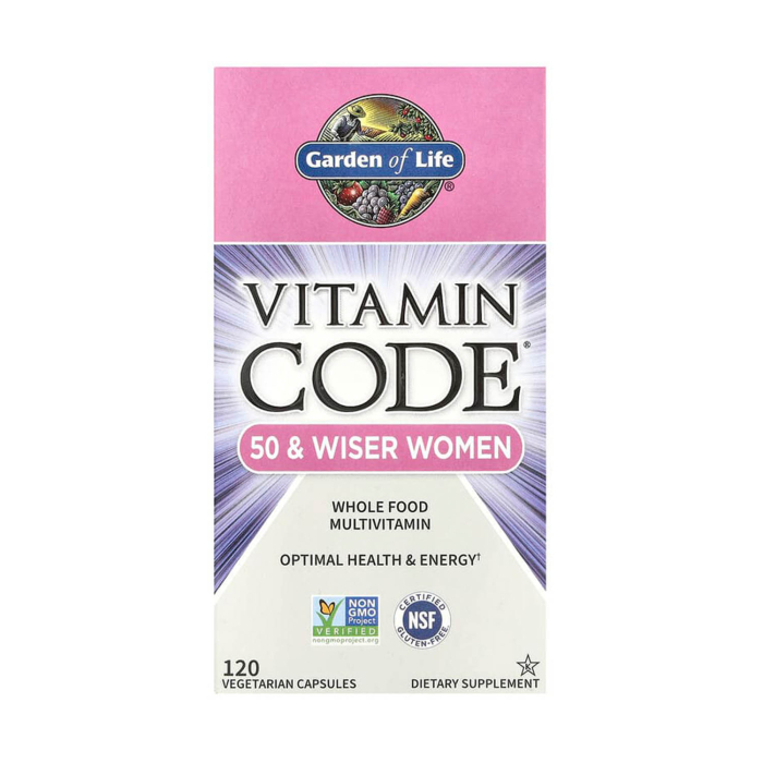 Whole Food Multivitamin For 50 & Wiser Women, Garden of Life, 120 capsules [1]