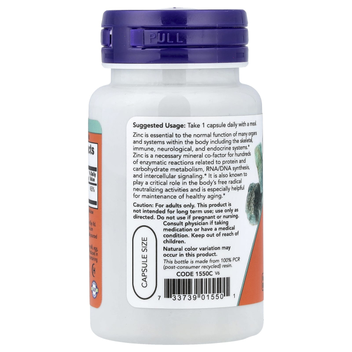 Zinc Picolinate 50mg now foods [3]