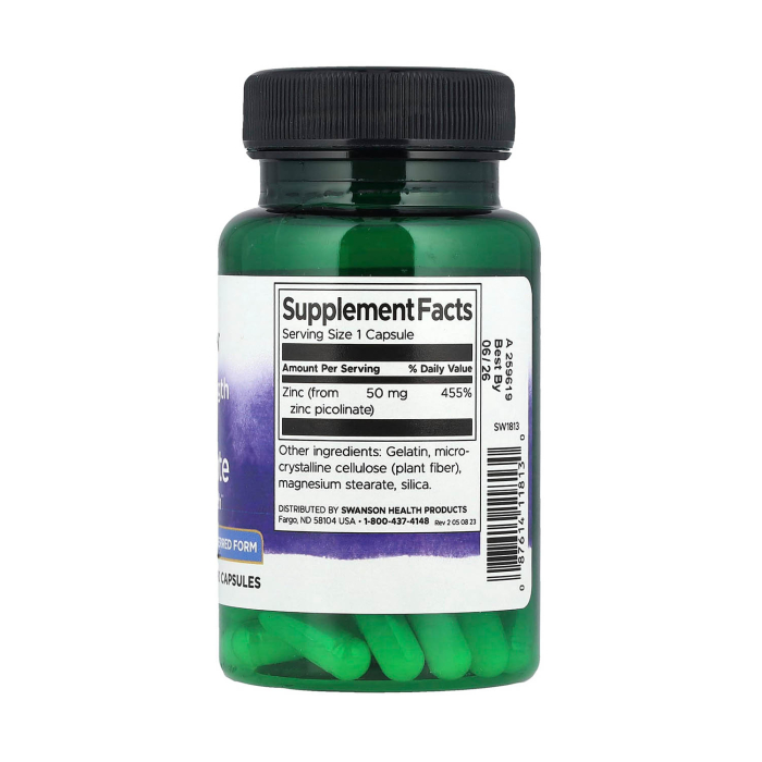 Zinc Picolinate Extra Strength, 50 mg, Swanson, 60 capsule SW1813 [2]