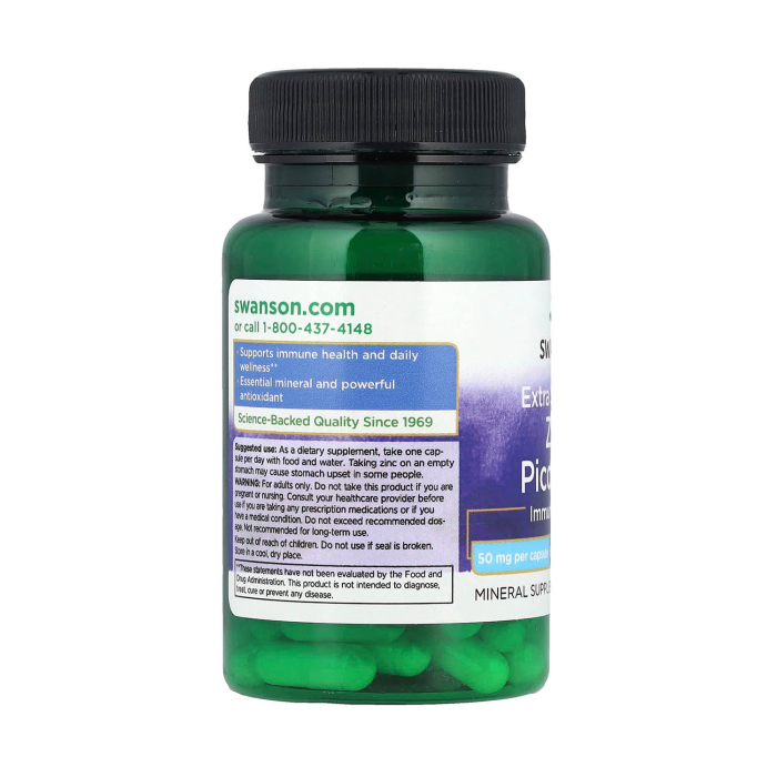 Zinc Picolinate Extra Strength, 50 mg, Swanson, 60 capsule SW1813 [3]