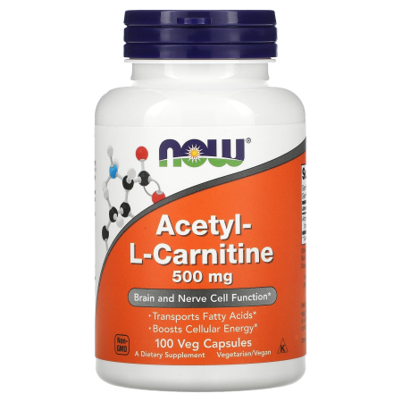SANATATEA CREIERULUI - acetyl-l-carnitine-500mg-now-foods