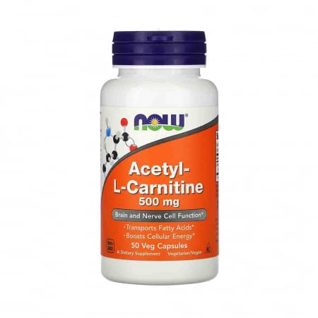 Acetyl L-Carnitine, 500mg, Now Foods, 50 capsule