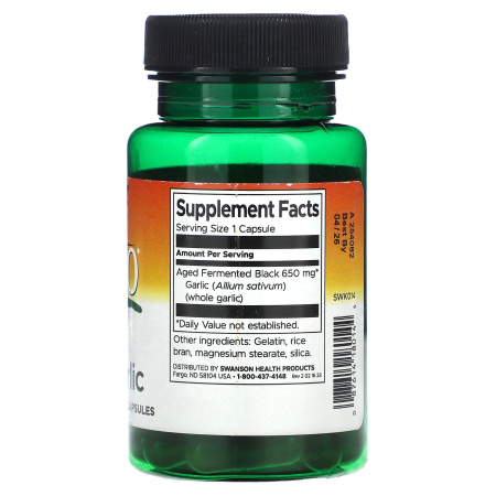 Aged Black Garlic, Kyoto, Swanson, 30 capsules SWK014 [1]