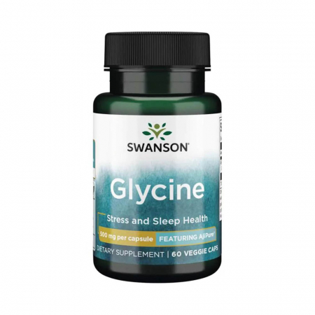 AjiPure Glycine (Pharmaceutical Grade), 500mg, Swanson, 60 capsule SWU509