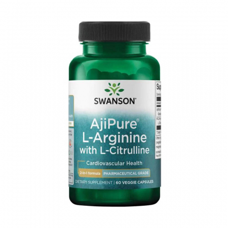 AjiPure L-Arginine with L-Citrulline (Pharmaceutical Grade), Swanson, 60 capsule SWU886