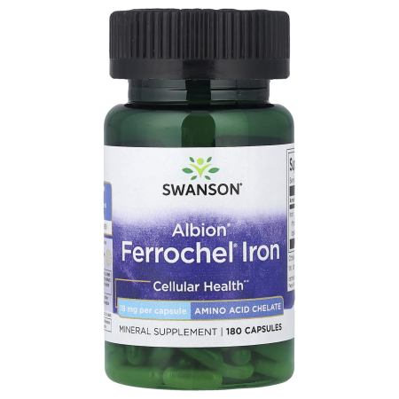 Swanson - Albion®, Ferrochel® Iron, 18 mg, Swanson, 180 capsule SWU076