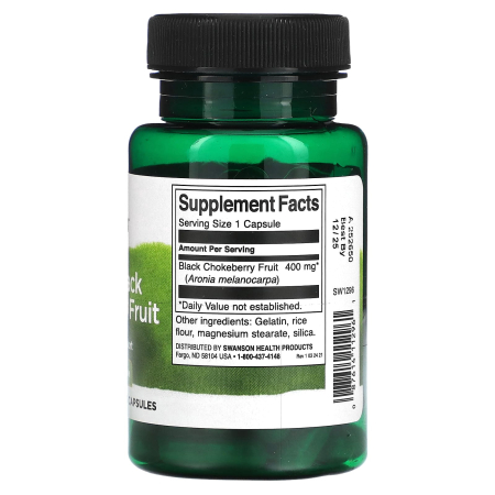 Aronia Black Chokeberry Fruit, 400 mg, Swanson, 60 capsule SW1296 [1]