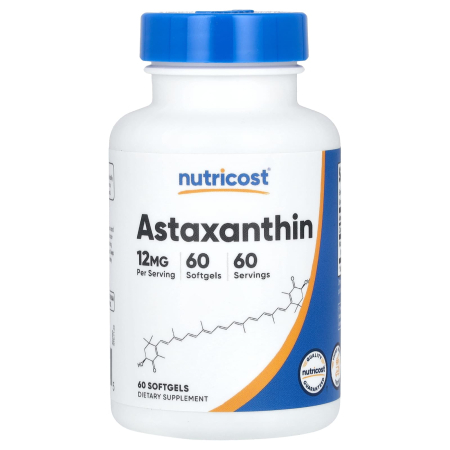 Nutricost - Astaxanthin, 12 mg, Nutricost, 60 Softgels