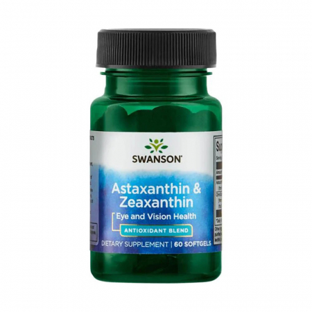 Astaxanthin Zeaxanthin, (Antioxidant), Swanson, 60 softgels SWU925