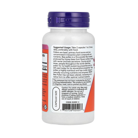 Bee Pollen Caps, 500 mg, NOW Foods, 100 capsule [2]