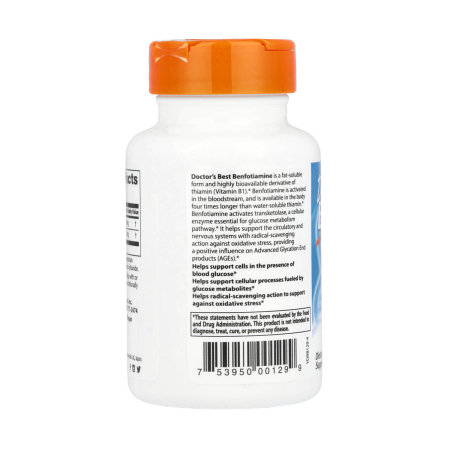 Benfotiamine 150 with BenfoPure™, 150 mg, Doctor's Best, 120 capsule [2]