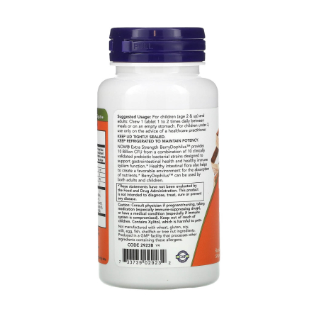 Berry Dophilus, 10 Billion, NOW Foods, 50 Chewables [2]