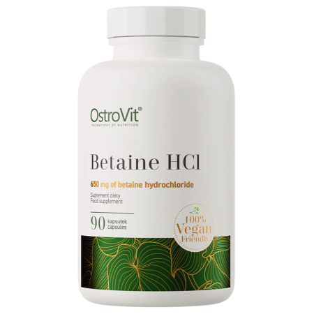 OstroVit - Betaine HCL (Clorhidrat de Betaina), 650 mg, OstroVit, 90 capsule