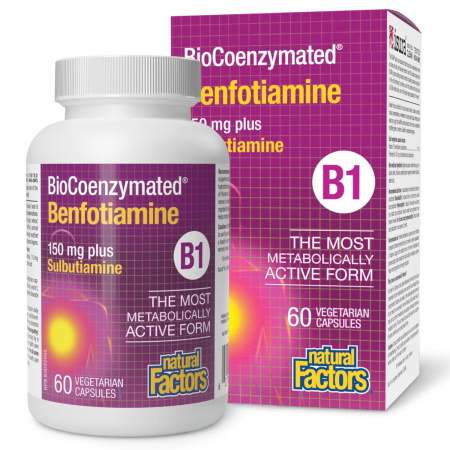 Natural Factors - BioCoenzymated Benfotiamine, Vitamin B1, Natural Factors, 60 capsule