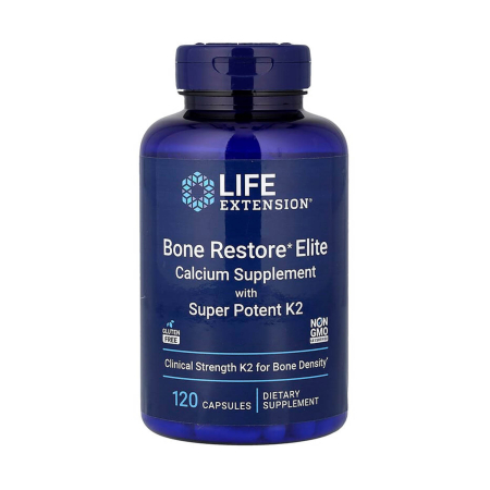 Life Extension - Bone Restore Elite, Calcium with Super K2, Life Extension, 120 capsules