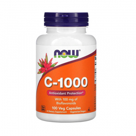 C-1000 Vitamina C cu Bioflavonoide 100mg, Now Foods. 100 capsule