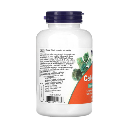 Cal-Mag DK, NOW Foods, 180 capsule [2]