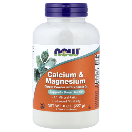 VITAMINE - calcium-magnesium-citrate-powder-now-foods
