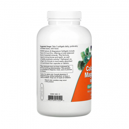 Calcium & Magnesium, with Vitamin D-3 and Zinc [1]