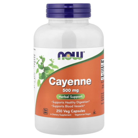 Cayenne (Ardei Iute) - cayenne-pepper-500mg-now-foods