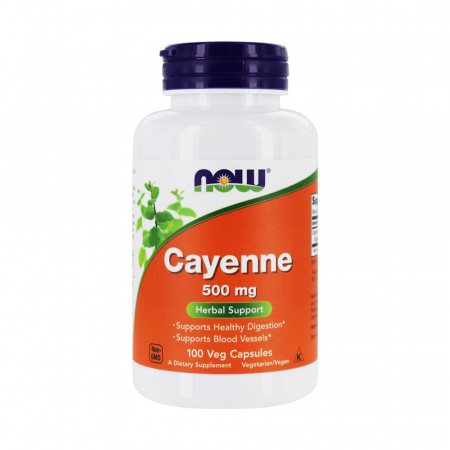 Cayenne Pepper (Capsaicina), 500mg, Now Foods, 100 Capsule