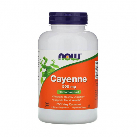 Cayenne (Ardei Iute) - cayenne-pepper-500mg-now-foods