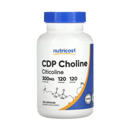Nutricost - CDP Choline, Citicoline, 300 mg, Nutricost, 120 capsule