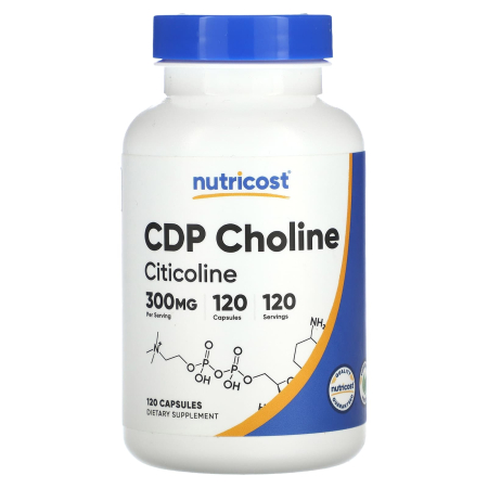 Nutricost - CDP Choline, Citicoline, 300 mg, Nutricost, 120 capsules