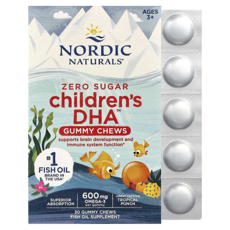 Nordic Naturals - Childrens DHA Omega 3 Gummy, Nordic Naturals, 30 Gummies
