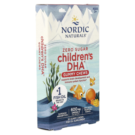 Childrens DHA Omega 3 Gummy, Nordic Naturals, 30 Gummies [4]