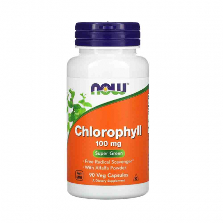 DETOXIFIERE SI SLABIRE - chlorophyll-clorofila-100mg-now-foods
